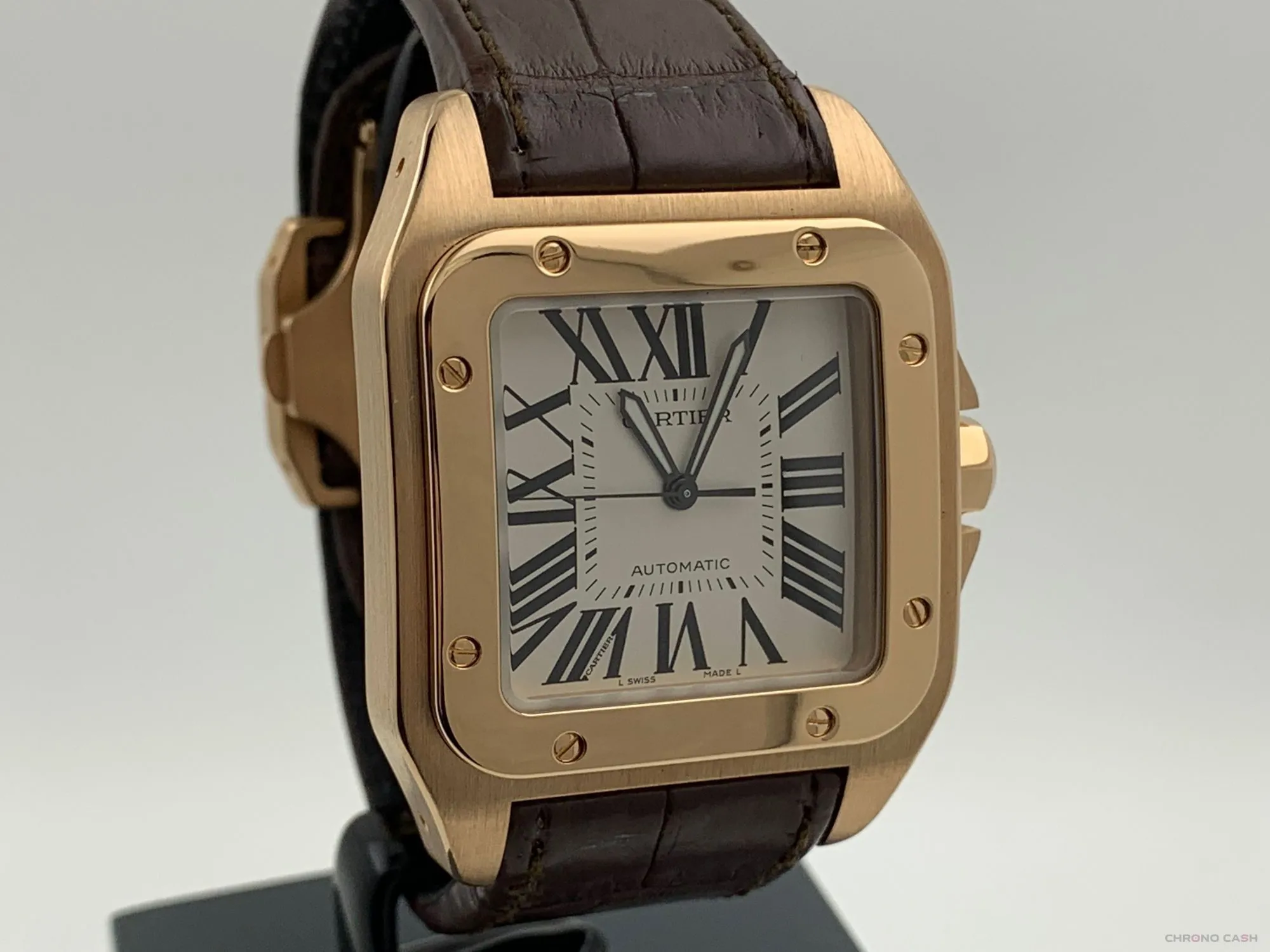 Cartier Santos 100 2792 41mm Rose gold White 1