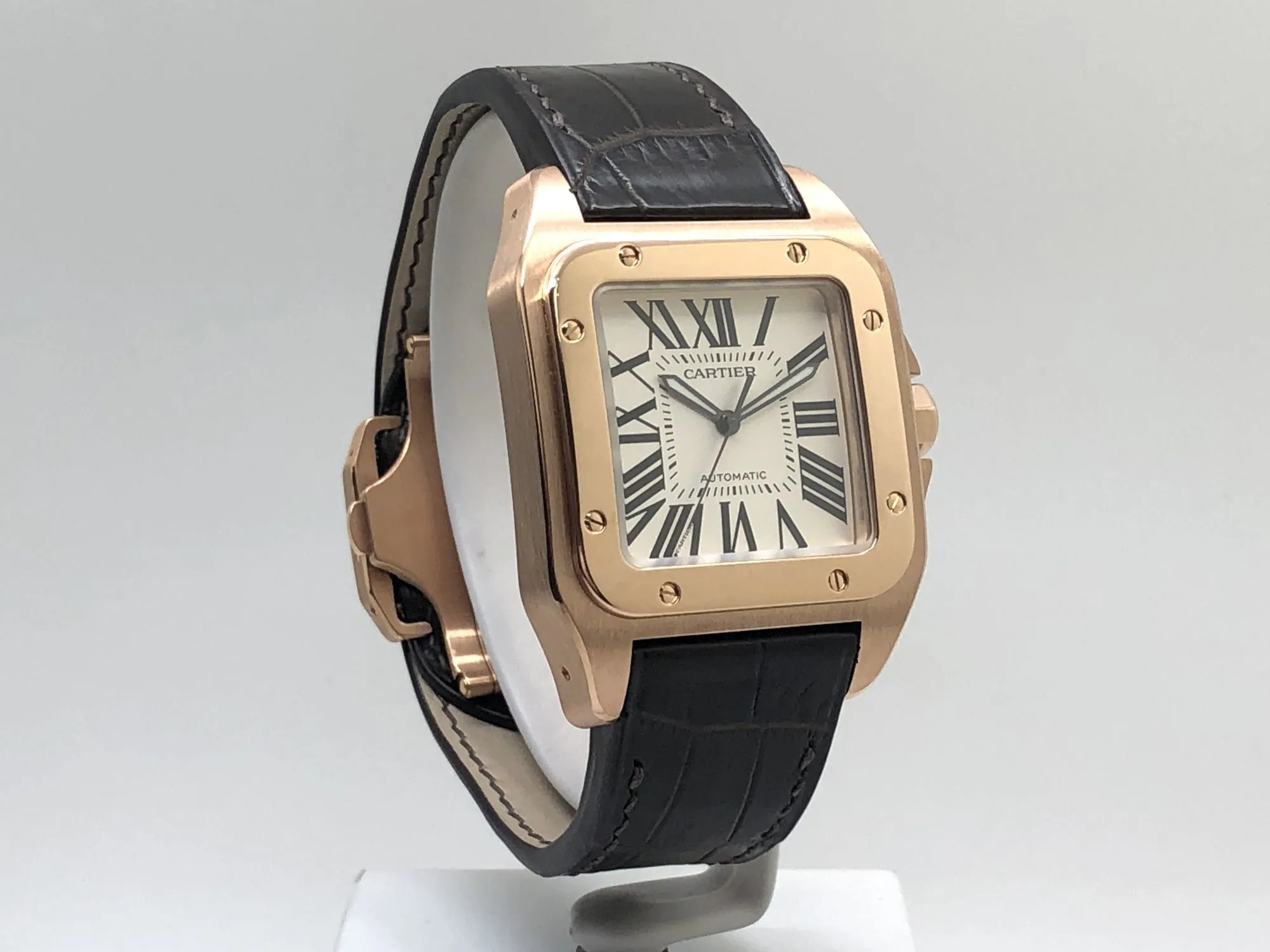 Cartier Santos 100 2792 41mm Rose gold White 2