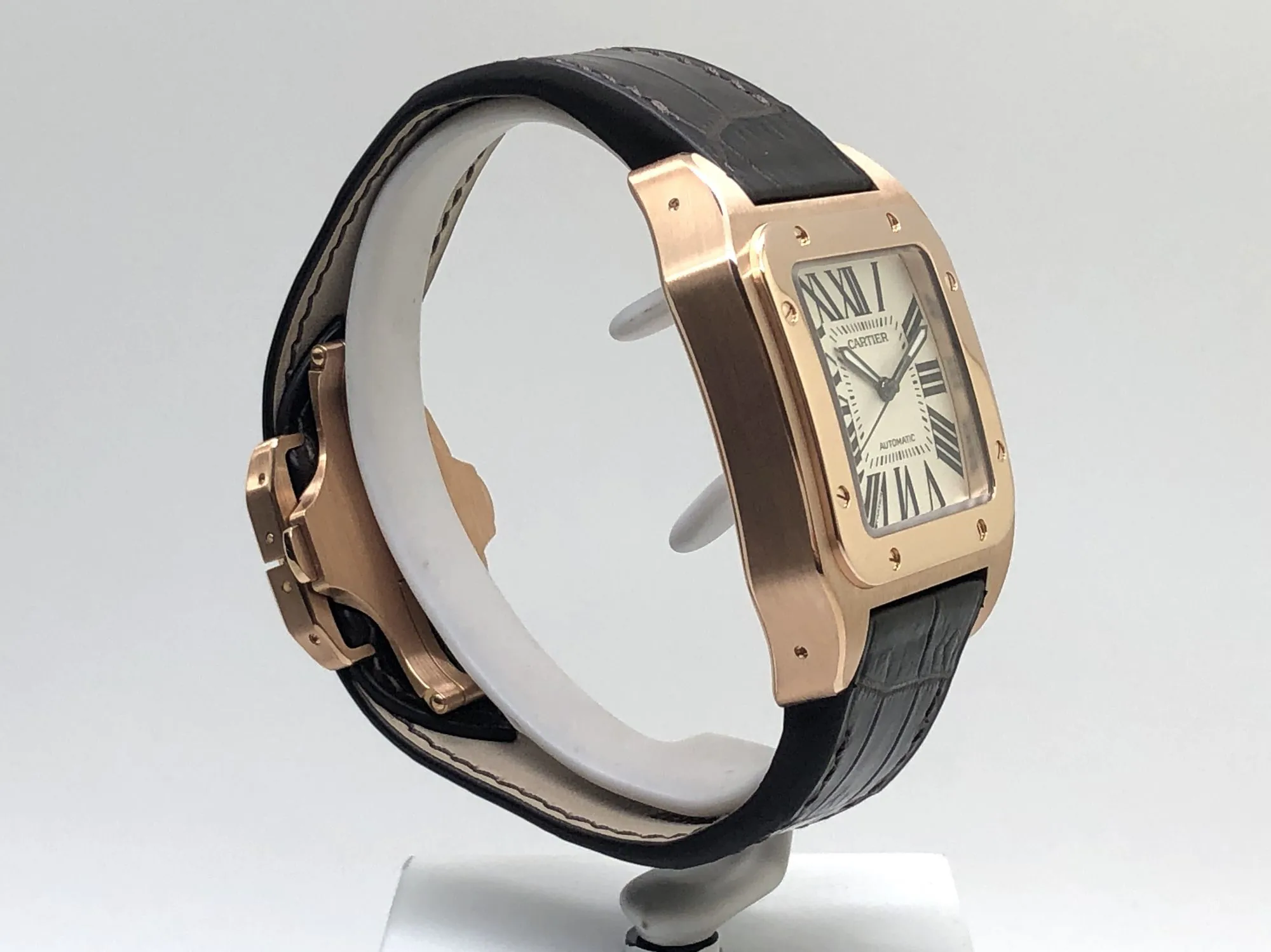 Cartier Santos 100 2792 41mm Rose gold White 3