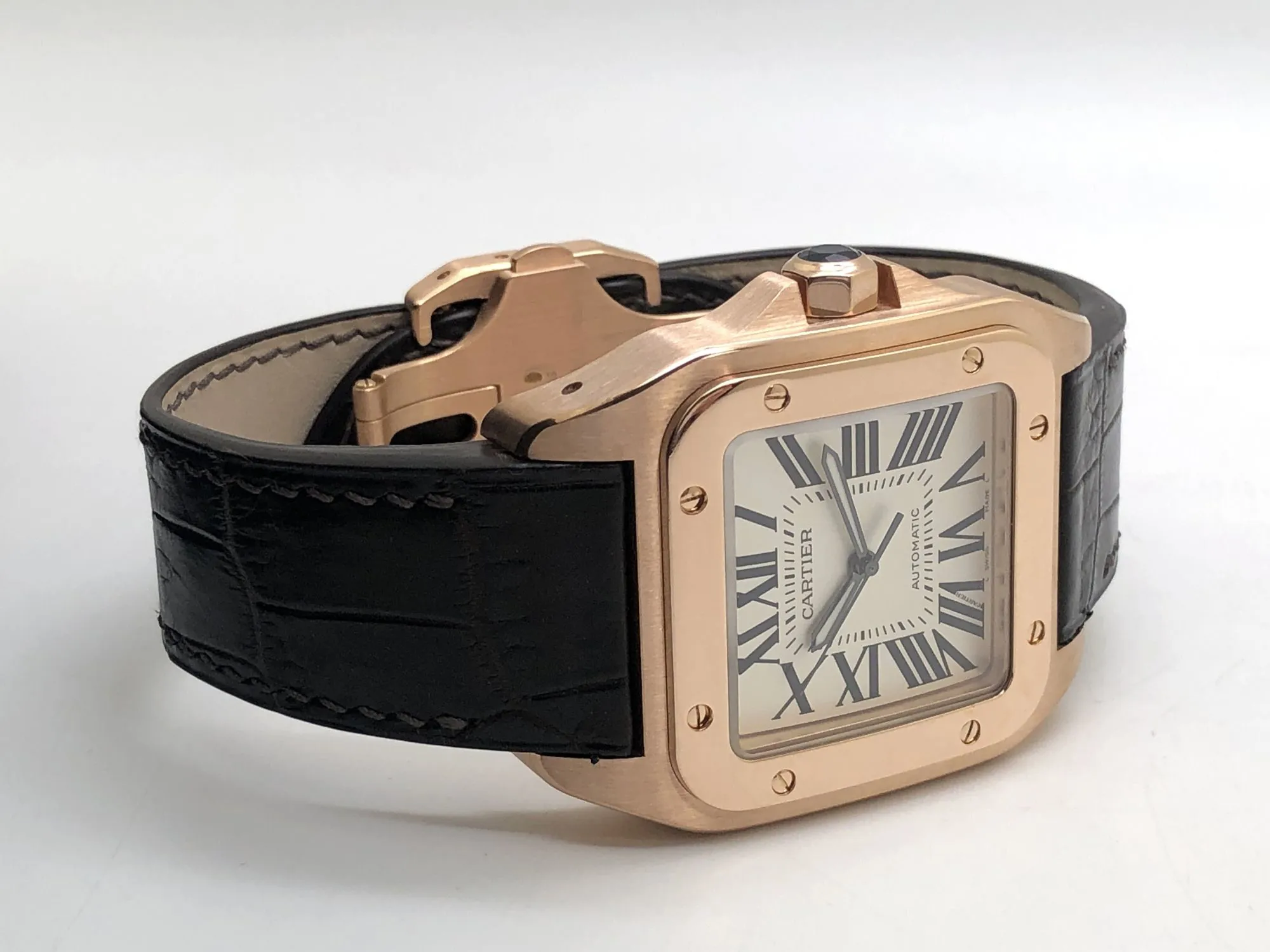 Cartier Santos 100 2792 41mm Rose gold White 10