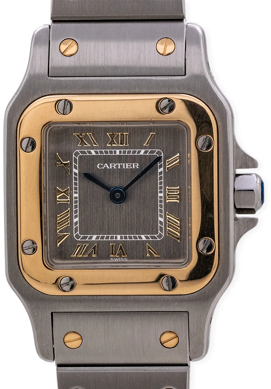 Cartier Santos 1567 24mm SS/18K YG Gray