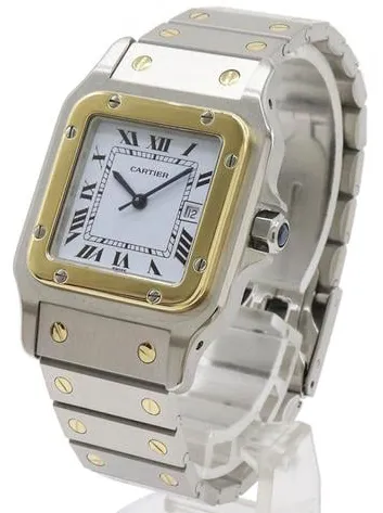 Cartier Santos W20011C4 29mm Yellow gold and Stainless steel White 2