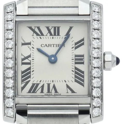 Cartier Tank Française W4TA0008 25mm Stainless steel White