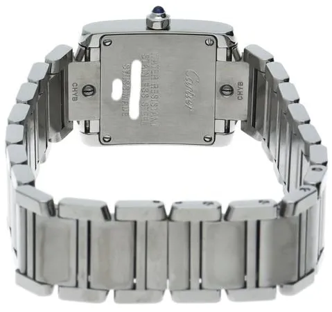 Cartier Tank Française W4TA0008 25mm Stainless steel White 4