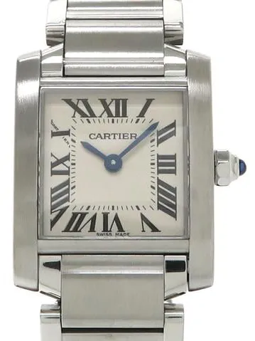 Cartier Tank Française W51008Q3 20mm Stainless steel White