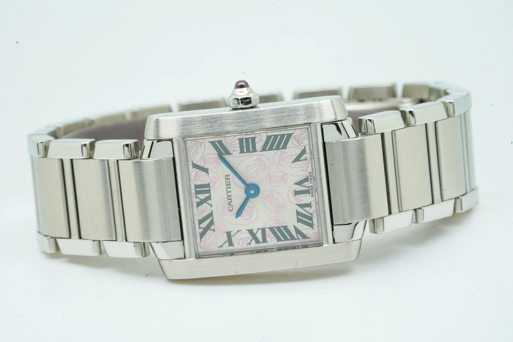 Cartier Tank Française W51031Q3 2384 20mm Silver Rose