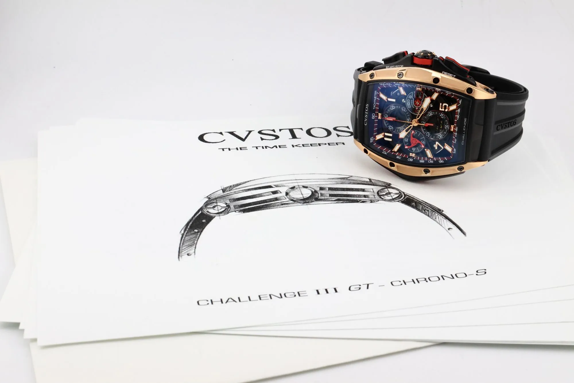 Cvstos Challenge B00107.4572002 45mm Titanium Transparent 16