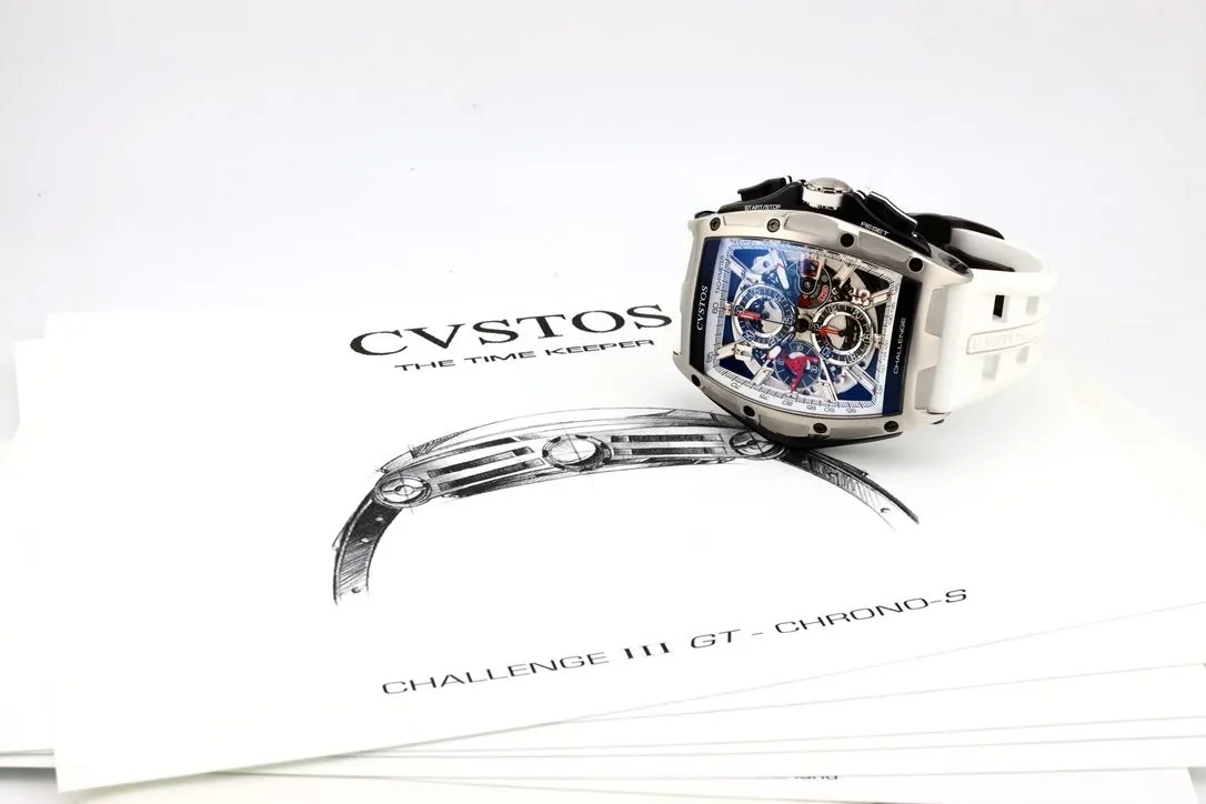 Cvstos Challenge CVT-CHR3-WHITE-5NBKTT-1000 45mm Stainless steel Transparent 13