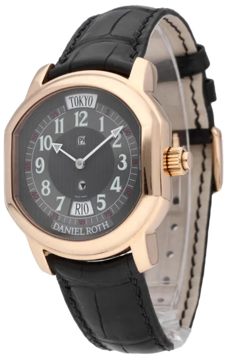 Daniel Roth GMT 857.X.40.149.CC.BA 38mm Rose gold and 18k rose gold Black 3