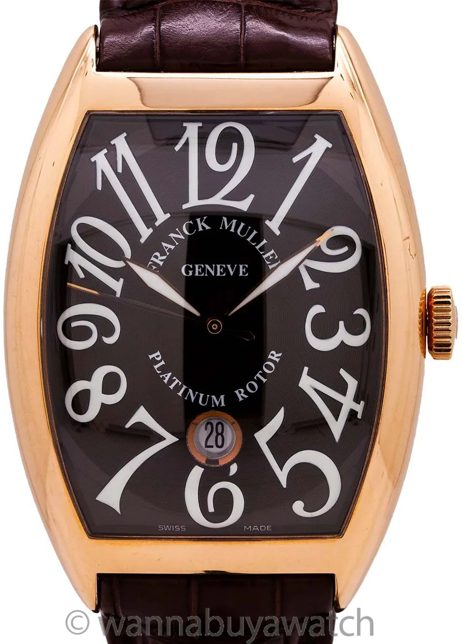 Franck Muller Cintree Curvex 8880 40mm 18K YG Brown