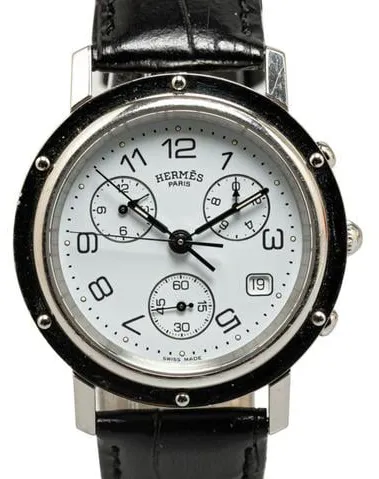 Hermès Clipper CL1.910 38.1mm Stainless steel White