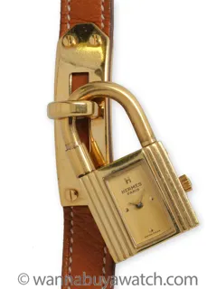 Hermès Kelly Stainless steel Golden