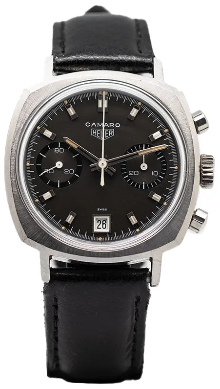 Heuer Camaro 73443 37mm Stainless steel Black