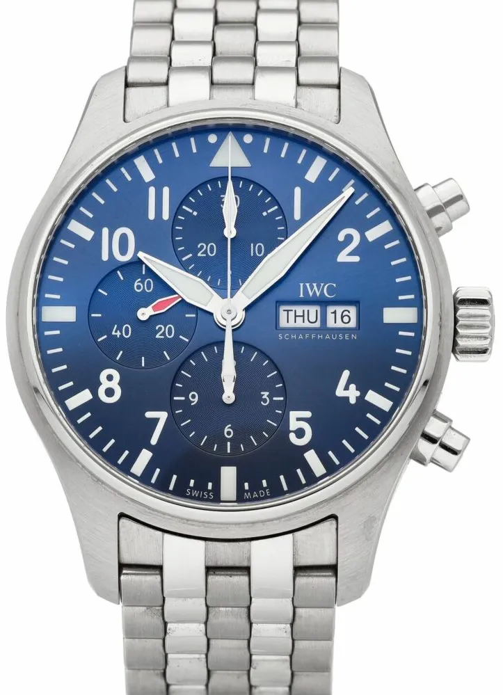 IWC Pilot Chronograph IW377717 43mm Stainless steel Blue