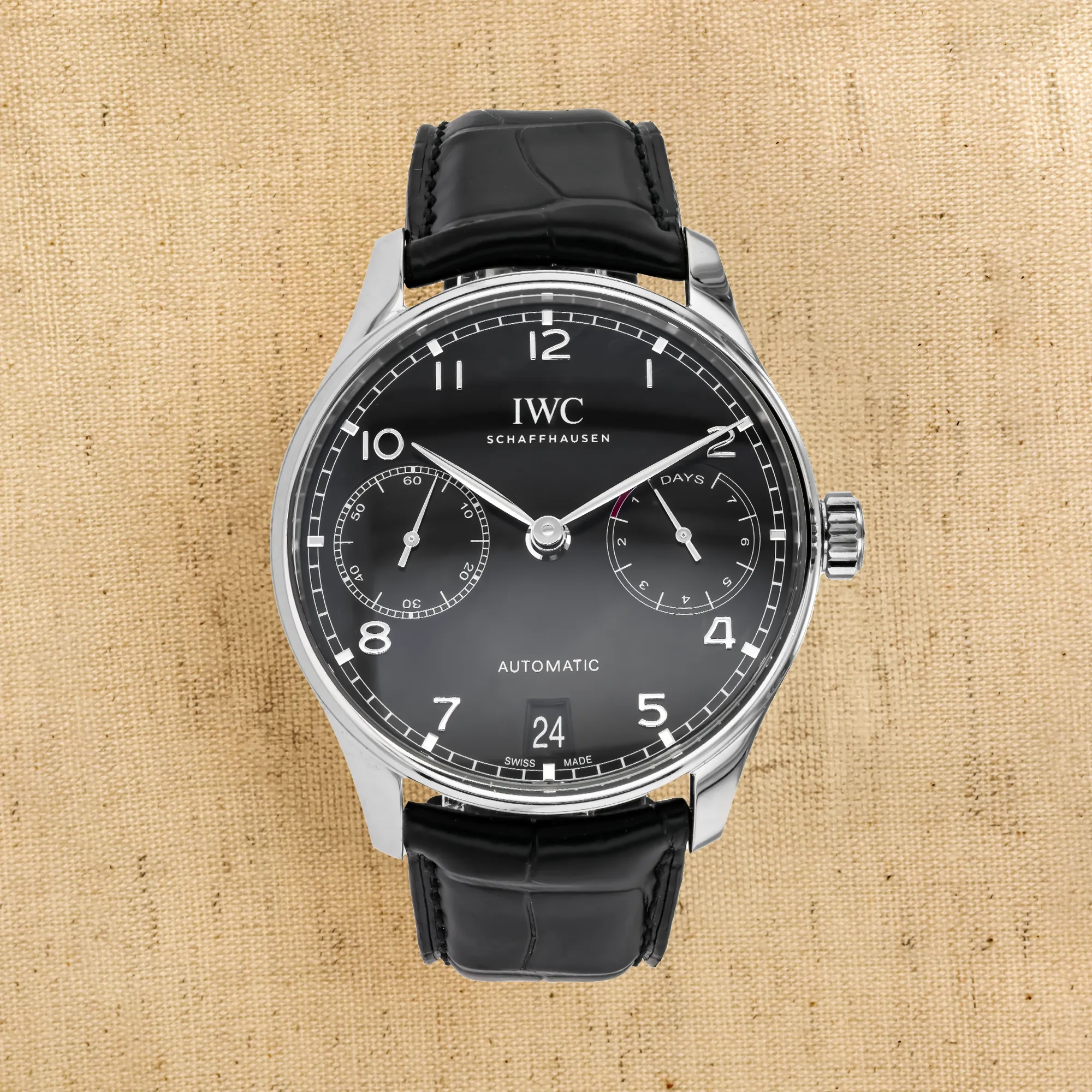 IWC Portugieser IW500703 42.5mm Stainless steel Black