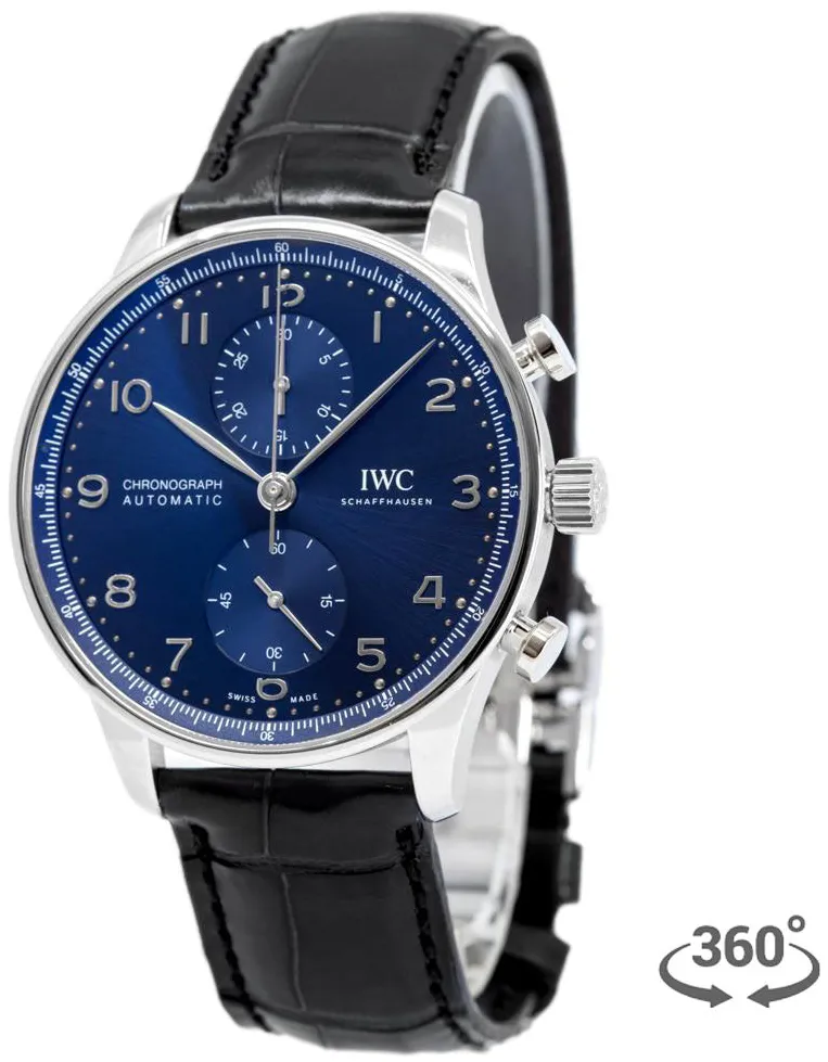 IWC Portuguese Chronograph IW371606 41mm Stainless steel Blue