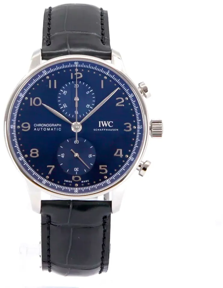 IWC Portuguese Chronograph IW371606 41mm Stainless steel Blue 9