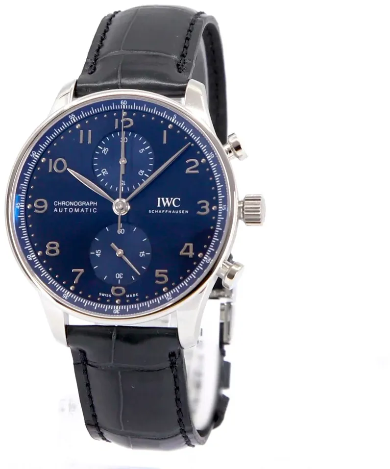 IWC Portuguese Chronograph IW371606 41mm Stainless steel Blue 10