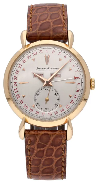 Jaeger-LeCoultre Triple Calendar 35.5mm Yellow gold and 18k yellow gold Silver