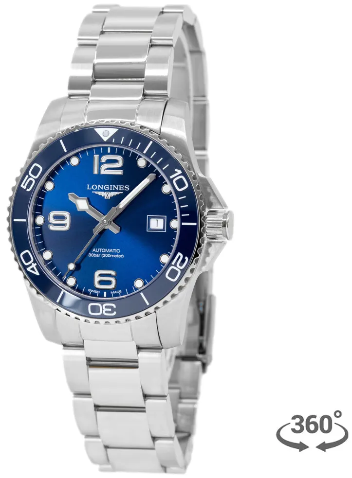 Longines HydroConquest L3.781.4.96.6 41mm Stainless steel Blue