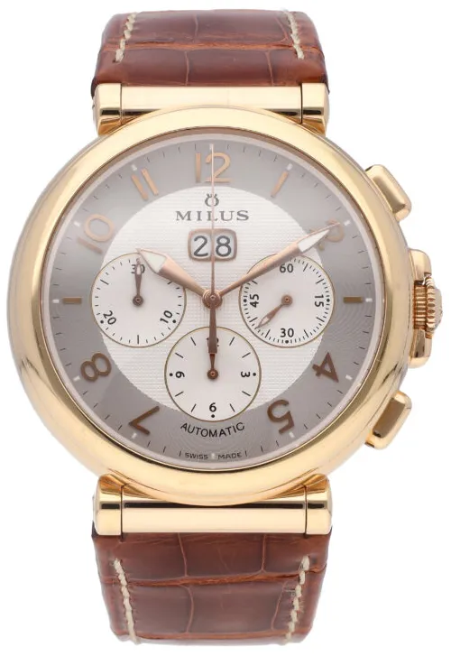 Milus Zetios ZETC401F 45mm Rose gold and 18k rose gold Silver