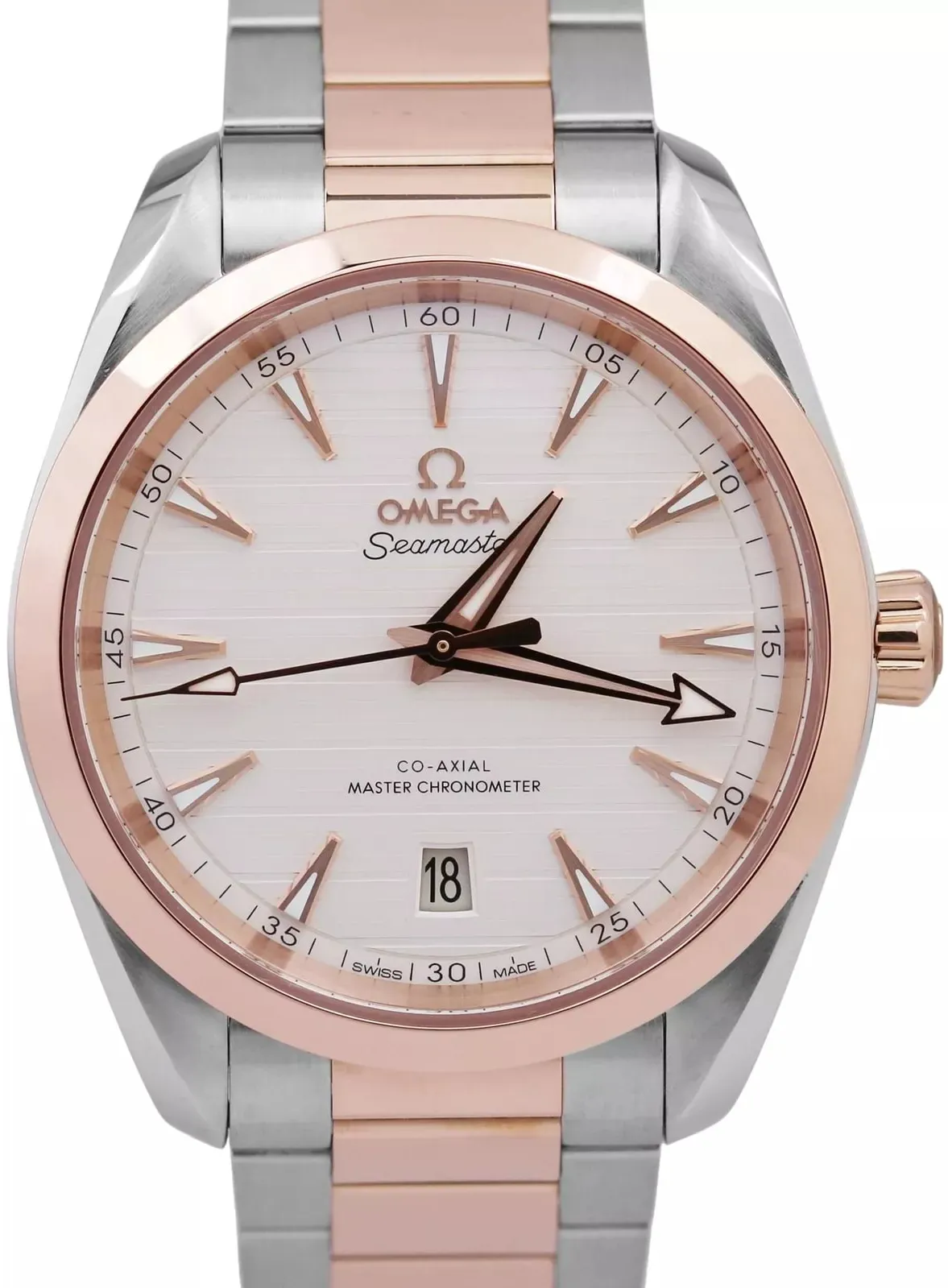 Omega Aqua Terra 220.20.38.20.02.001 38mm Rose gold Silver