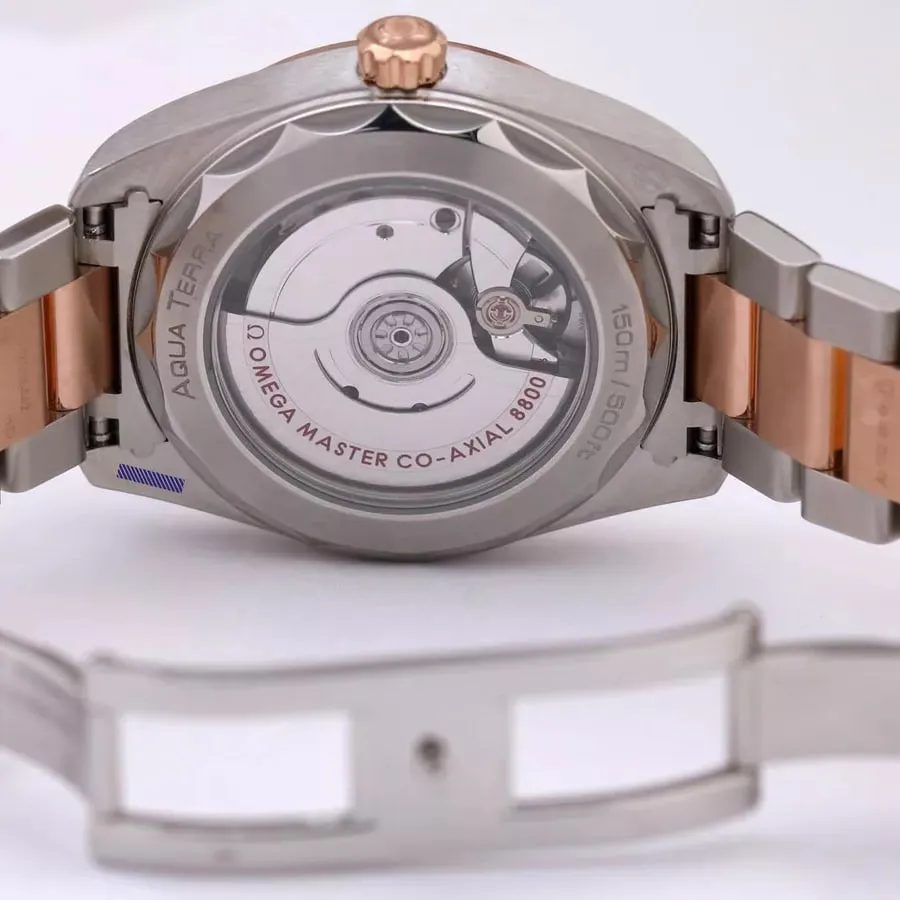 Omega Aqua Terra 220.20.38.20.02.001 38mm Rose gold Silver 3