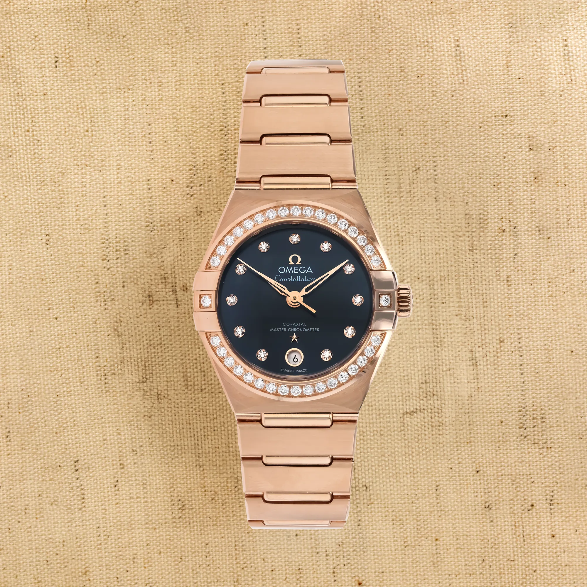 Omega Constellation O13155292053001 29mm Rose gold Blue