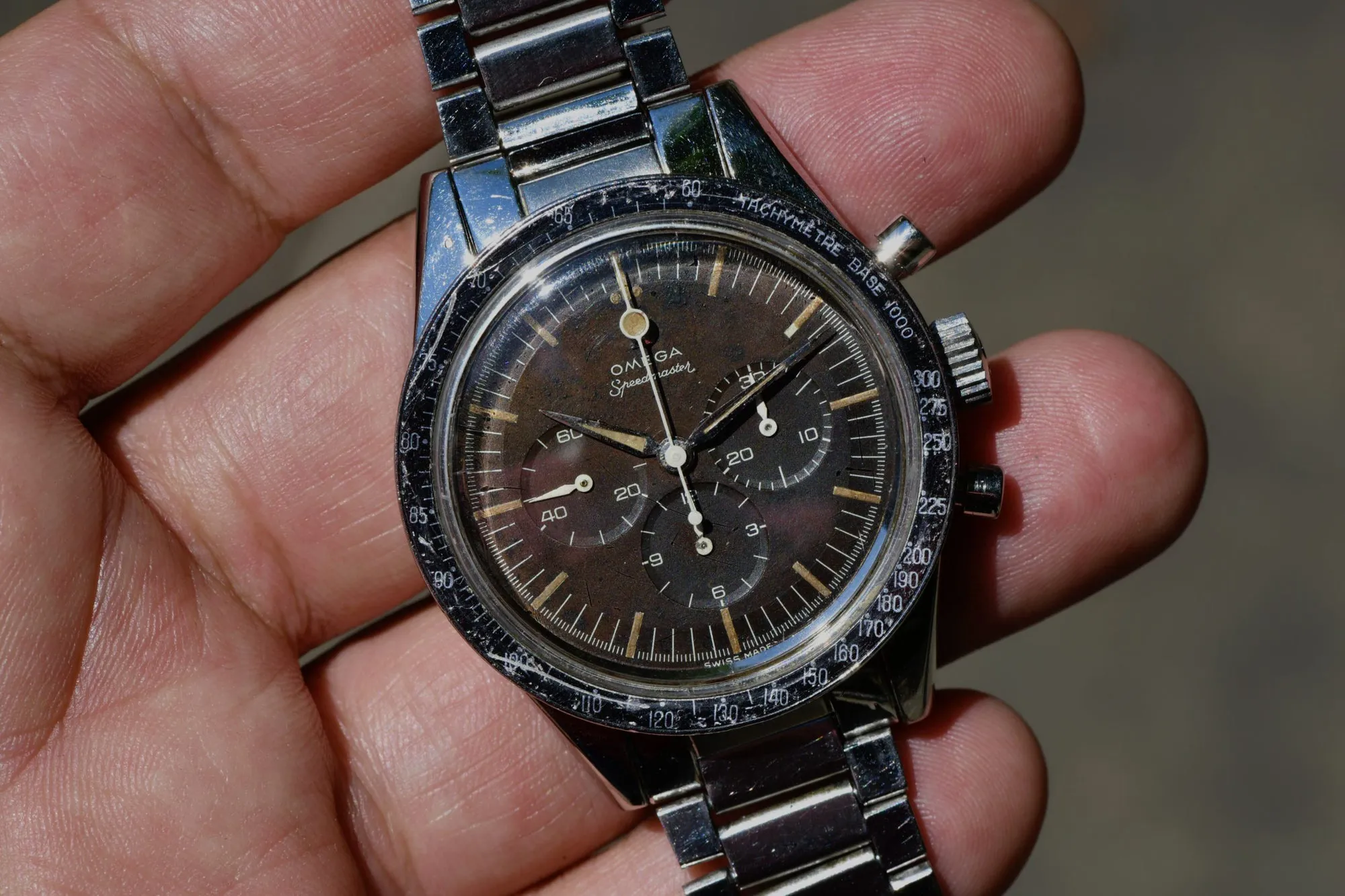 Omega Speedmaster 2998-1 39mm Stainless steel Brown 1