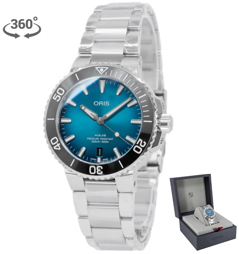 Oris Aquis 01 733 7732 4155-07 8 21 05PEB 39.5mm Stainless steel Blue