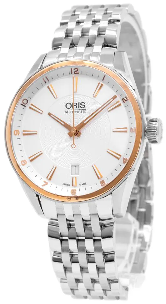 Oris Artix 01 733 7713 6331-07 8 19 80 39mm Yellow gold and Stainless steel Silver