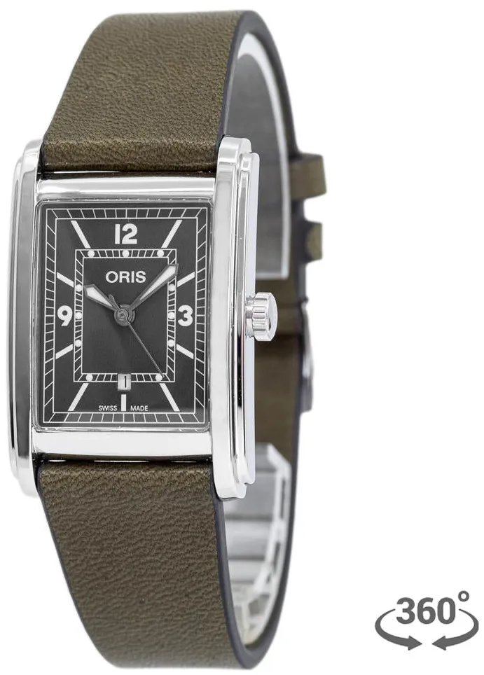 Oris Rectangular 01 561 7783 4063-07 5 19 16 25.5mm Stainless steel Green