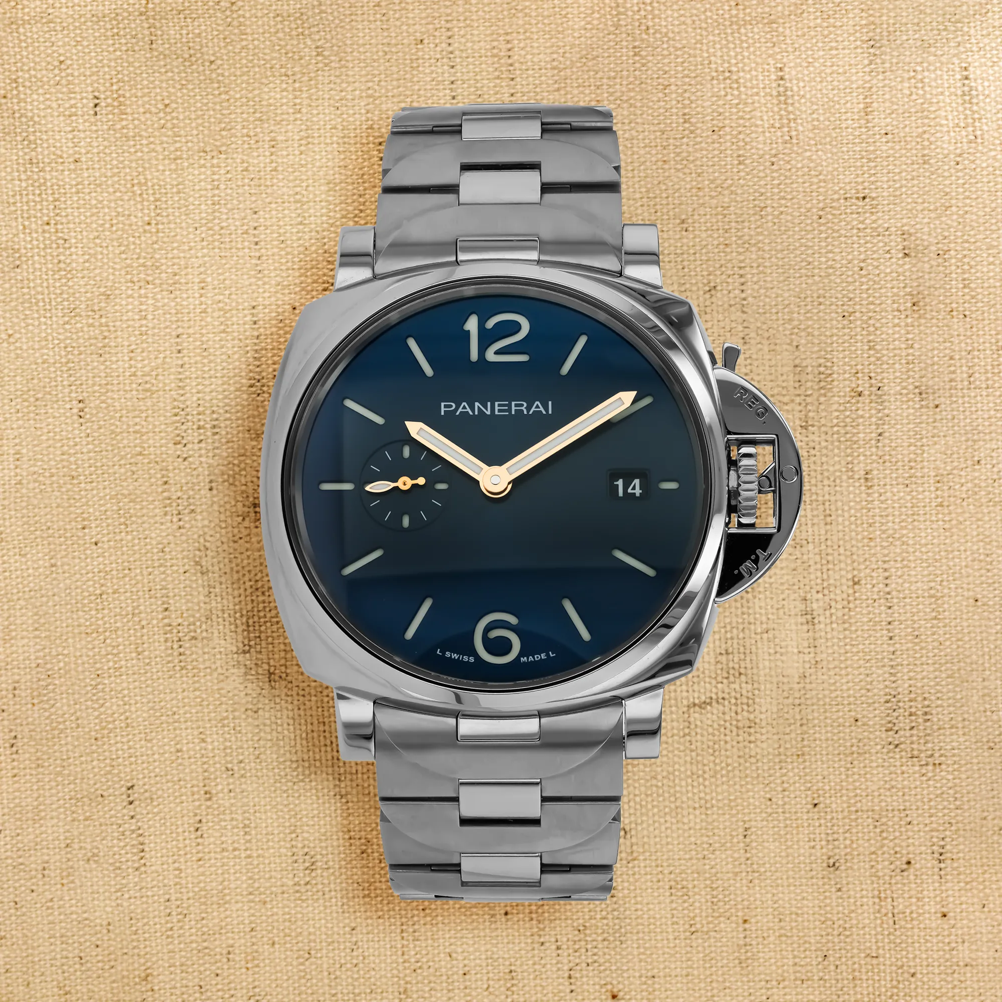 Panerai Luminor Marina PAM 01124 42mm Stainless steel Blue