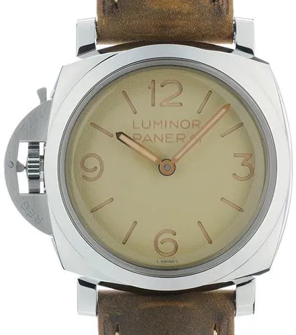 Panerai Luminor 1950 PAM01075 47mm Stainless steel Beige