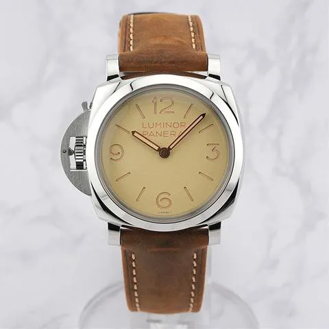 Panerai Luminor 1950 PAM01075 47mm Stainless steel Beige 2