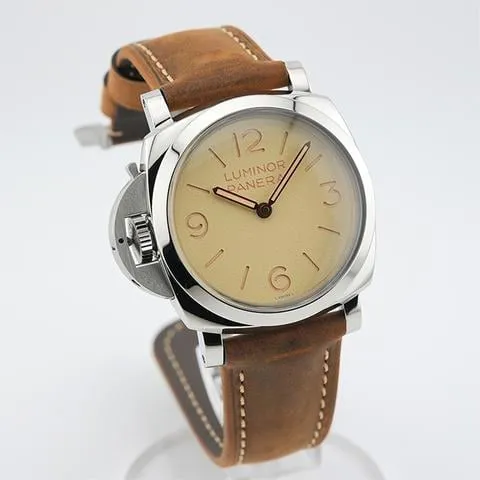 Panerai Luminor 1950 PAM01075 47mm Stainless steel Beige 9