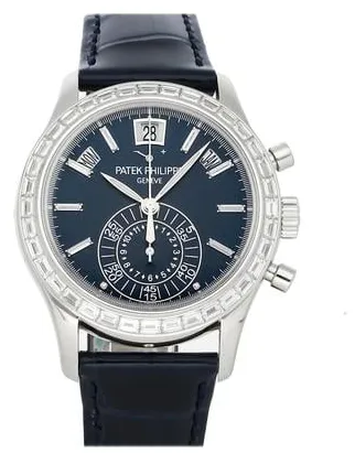 Patek Philippe Annual Calendar Chronograph 5961P-001 40mm Platinum Blue