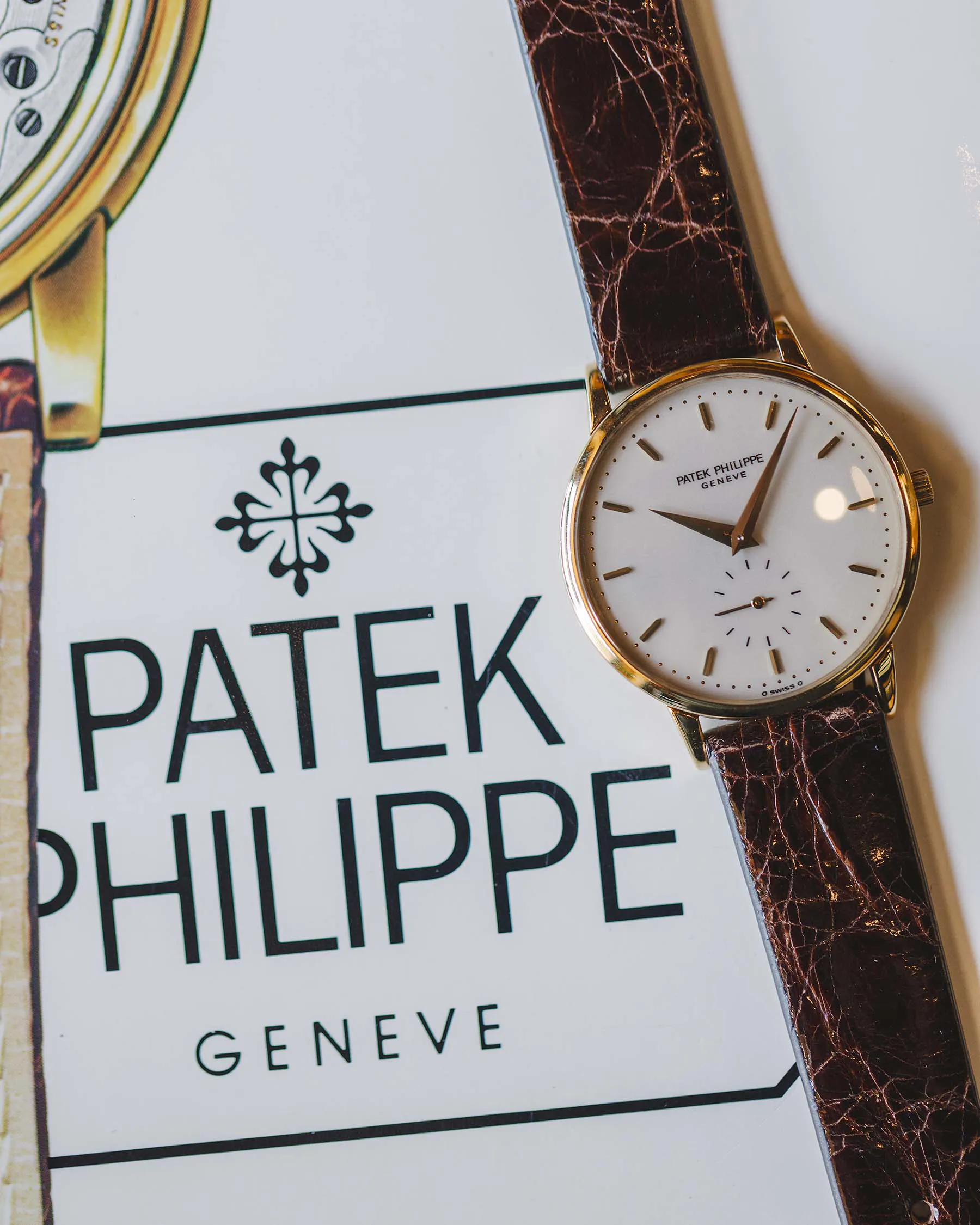 Patek Philippe Calatrava 3893J 32mm 18K YG Cream 8