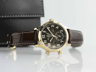 Patek Philippe Calatrava Pilot Travel Time 7234R Rose gold Black