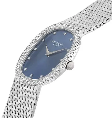 Patek Philippe Golden Ellipse 3748/9 29mm White gold Blue 1