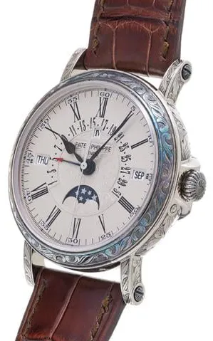 Patek Philippe Perpetual Calendar 5160G-001 38mm White gold Silver 1