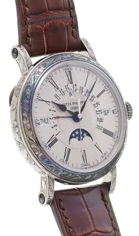 Patek Philippe Perpetual Calendar 5160G-001 38mm White gold Silver 2