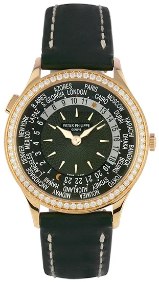 Patek Philippe World Time 7130R-014 36mm Rose gold Green