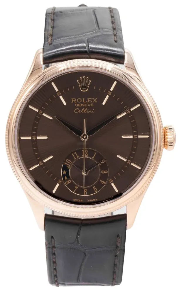 Rolex Cellini 50525 39mm Rose gold Brown