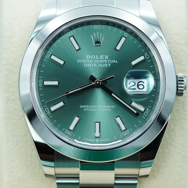 Rolex Datejust 126300-0019 41mm Oystersteel Green