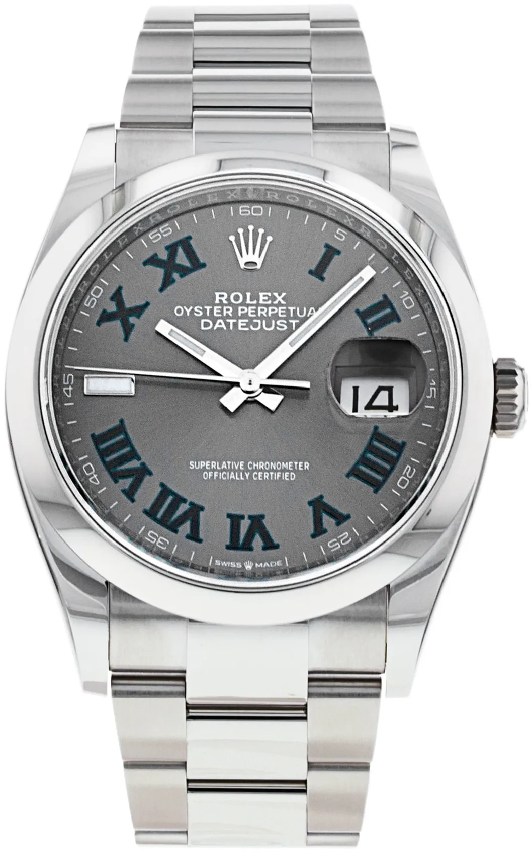 Rolex Datejust 36 126200 36mm Stainless steel Slate Roman Numeral