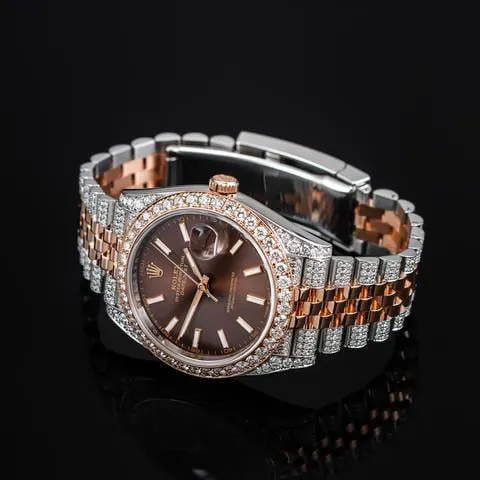 Rolex Datejust 36 126201 36mm Yellow gold and Stainless steel Brown