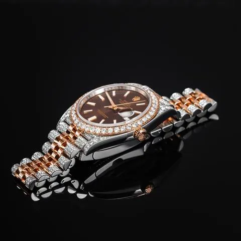 Rolex Datejust 36 126201 36mm Yellow gold and Stainless steel Brown 4