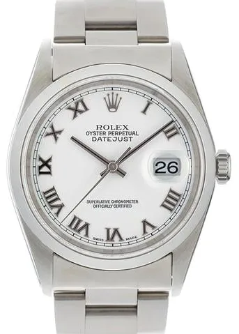 Rolex Datejust 36 16200 36mm Stainless steel White