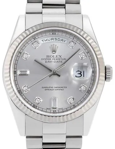 Rolex Day-Date 36 118239A 36mm White gold Silver